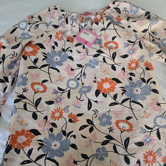 Kate Spade Floral Blouse - Blue, Orange, Black - Picture 5 of 6
